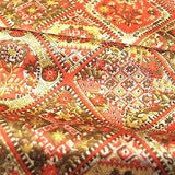 SALE Fall Tone Diamonds Kimono Silk Satin Print from Japan 14" x 66"  #3442