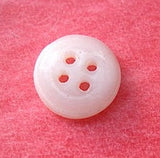 34 Buttons: 3/8" Vintage White Milk Glass Small Rimmed 4-Hole Buttons 10mm / 3/8"  Pack of 34 Milk Glass  #OT-123