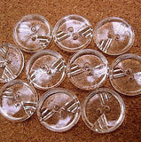 Crystal Pie 3/4" / 19mm Vintage Glass Buttons, Pack of Two, #OT-119