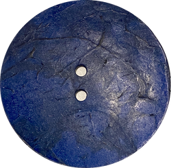 Re-Stocked, Navy Blue Extra Large Coconut Button "Rustica"  2-1/4" Scooped, 2-Hole, Brighter