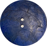 Re-Stocked, Navy Blue Extra Large Coconut Button "Rustica"  2-1/4" Scooped, 2-Hole, Brighter
