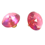 pink glass button vintage