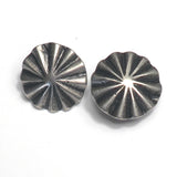 Repousse Tiny 1/2" Nickel Silver Concho Button 13mm Shank Back #SW-50