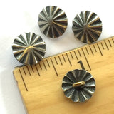 Repousse Tiny 1/2" Nickel Silver Concho Button 13mm Shank Back #SW-50