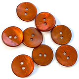 Rust/Copper Velvet Agoya Shell 5/8" 2-hole Button, Pack of 8  #SK-1220