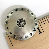 Southwest Wreath Concho Button, Shank Back Satin Finish Nickel Silver, 1"  #SW-25